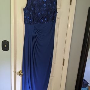 Royal blue evening dress